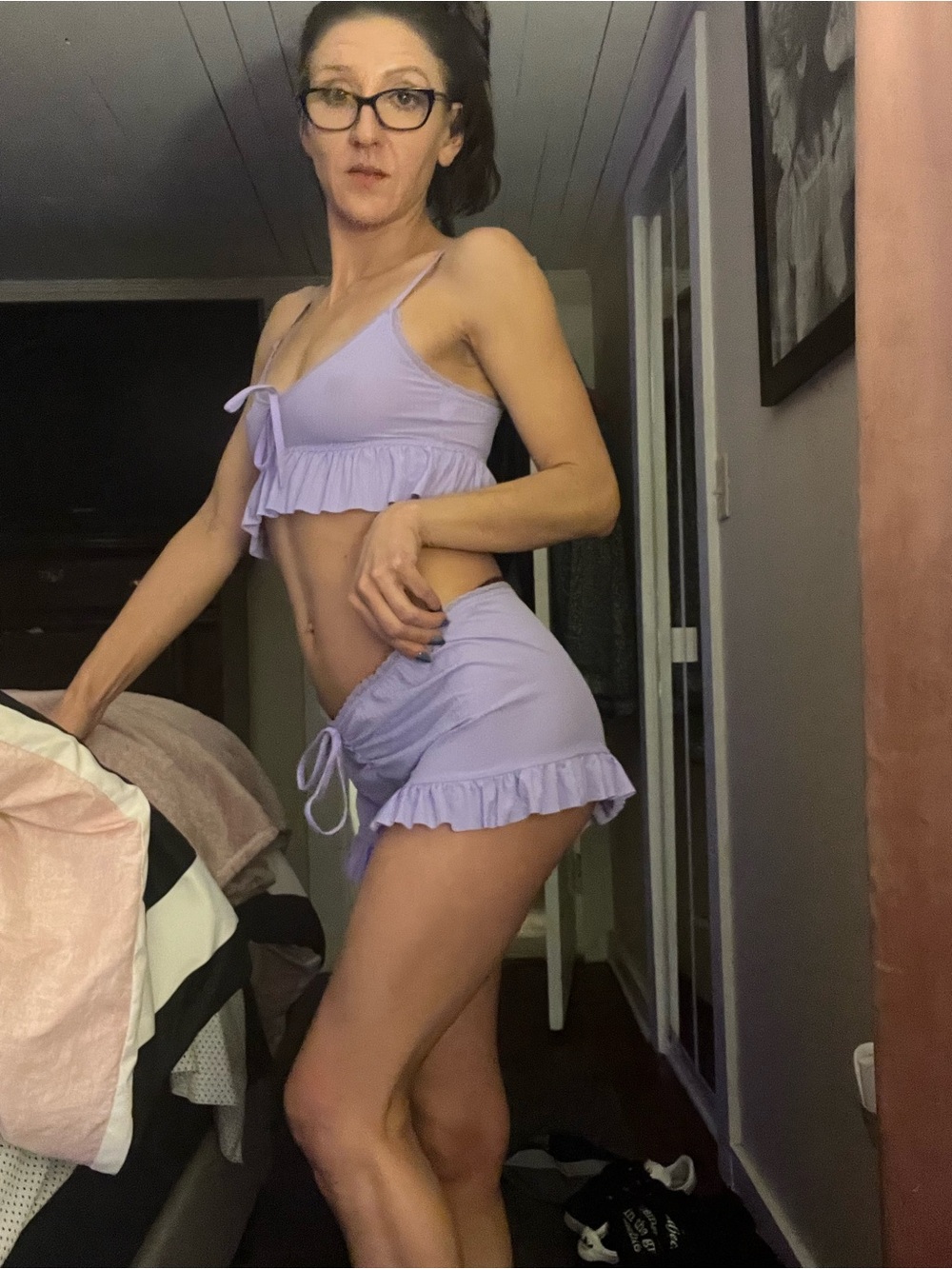 Lavender Ruffle Tank & Short Sleep Set - Picture 2 of 4